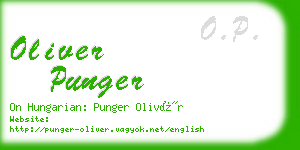 oliver punger business card